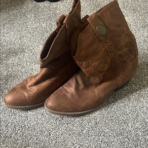 Maurices Rustic Brown Ankle Booties